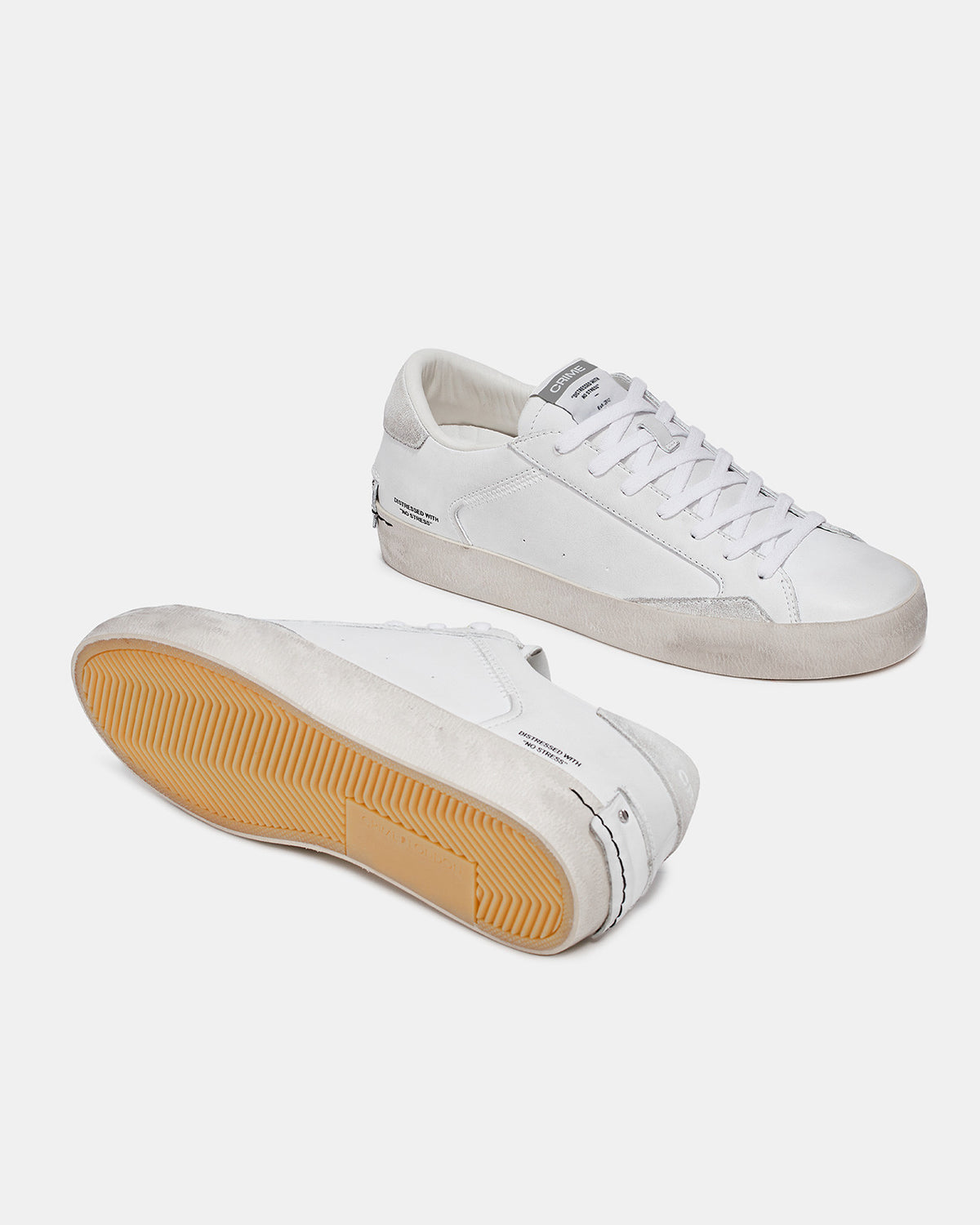 CRIME LONDON DISTRESSED WHITE UOMO