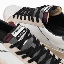 Sneakers Uomo - BASSO BIANCO TOP GRIGIO - Crime London