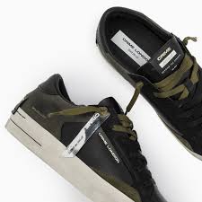 Sneakers Uomo - SK8 DELUXE NERO MILITARE - Crime London