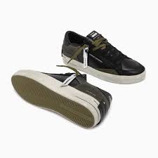 Sneakers Uomo - SK8 DELUXE NERO MILITARE - Crime London