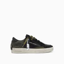 Sneakers Uomo - SK8 DELUXE NERO MILITARE - Crime London