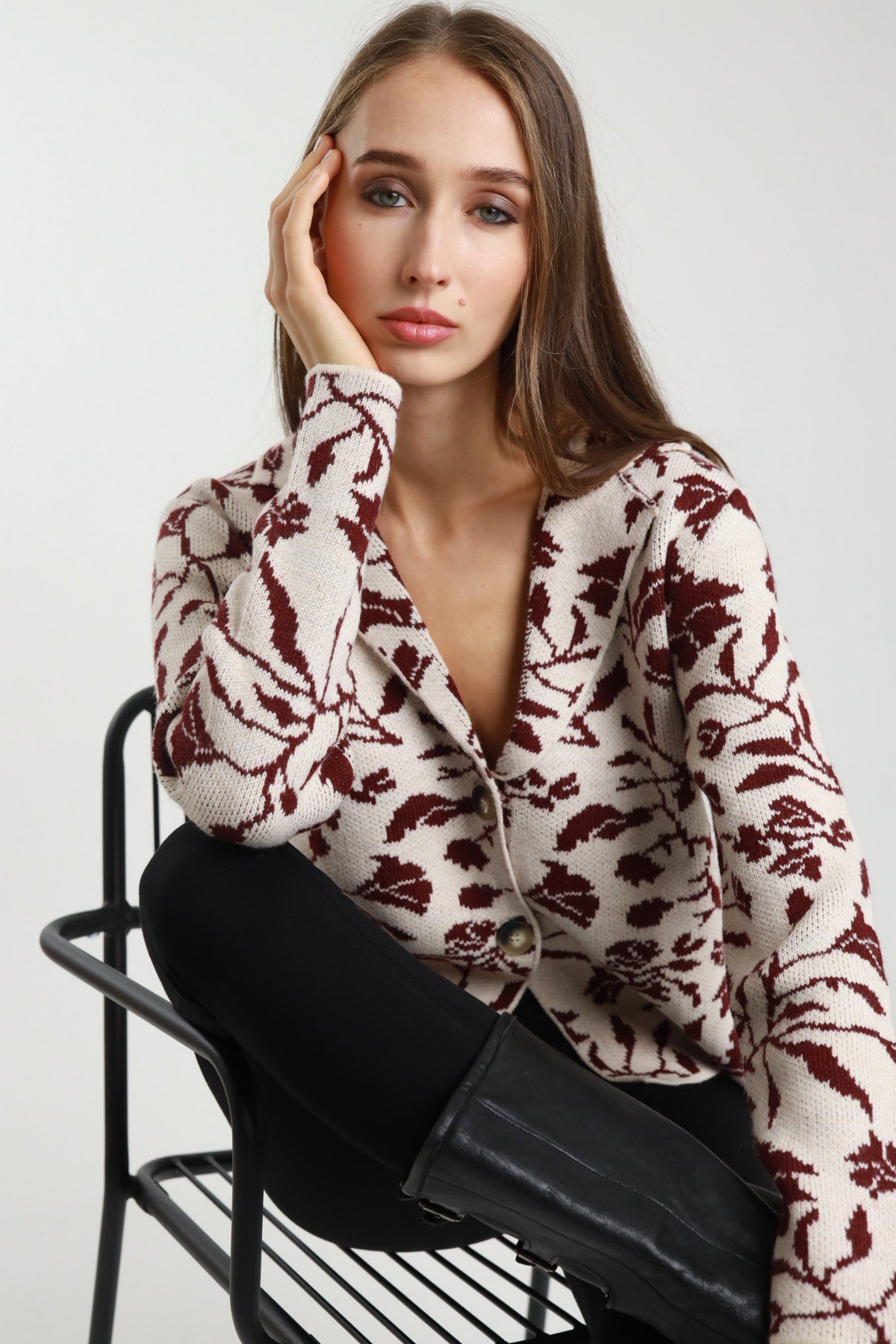 Susy Mix giacca rever fiori 25851