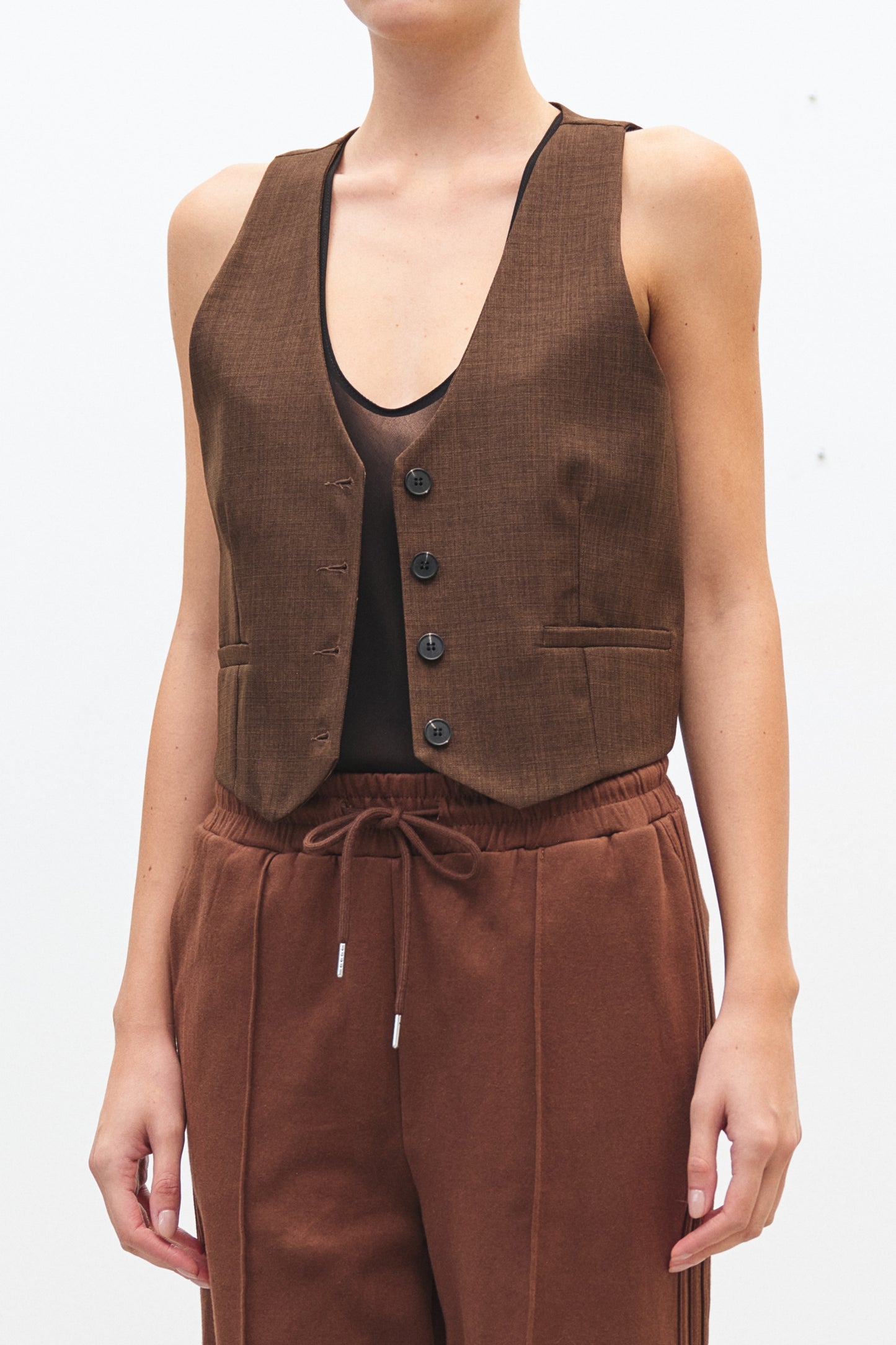 Gilet Corto - MARRONE - Lumina