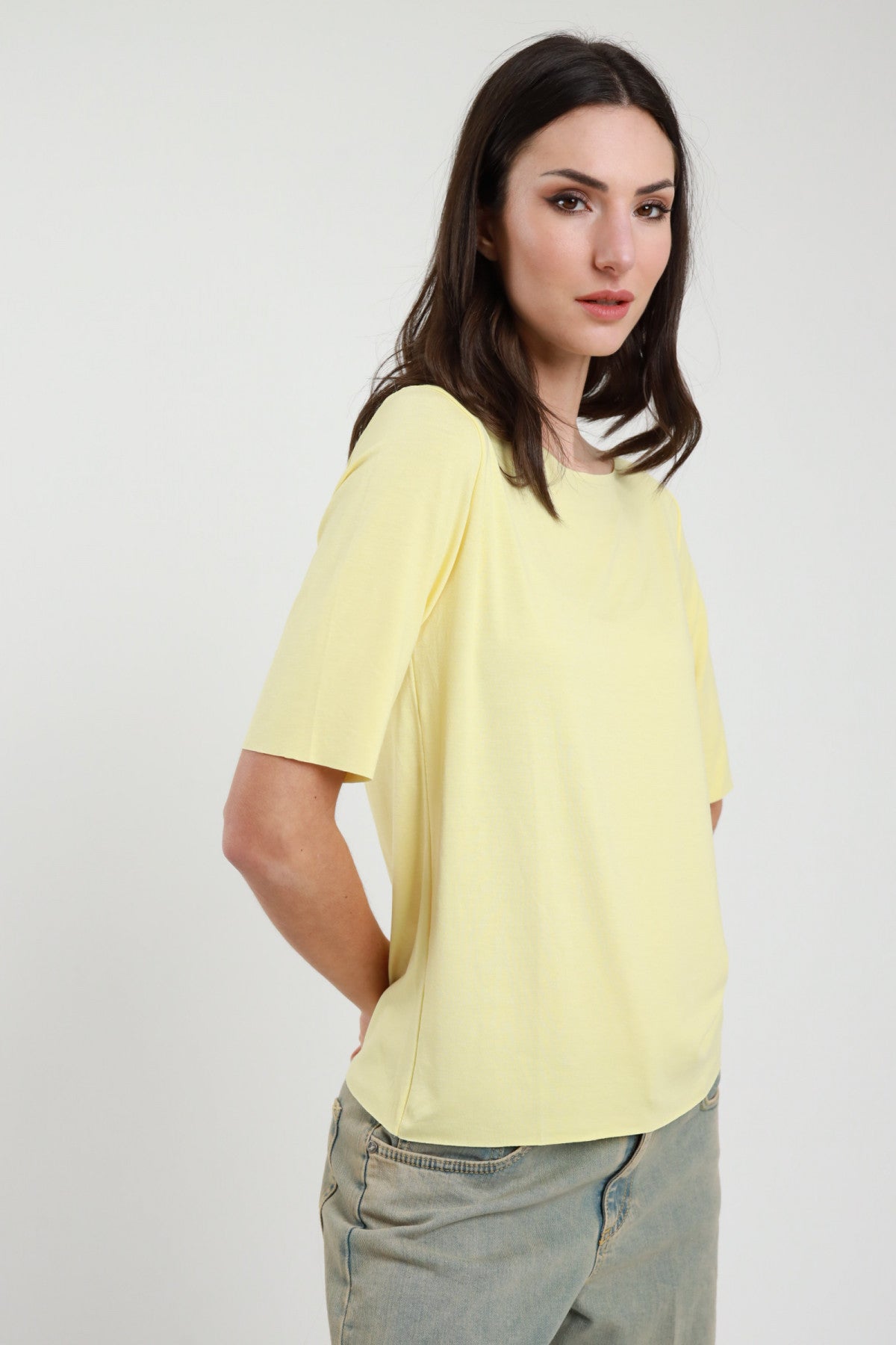 SUSY MIX T-SHIRT MANICHE 3/4 GIALLO