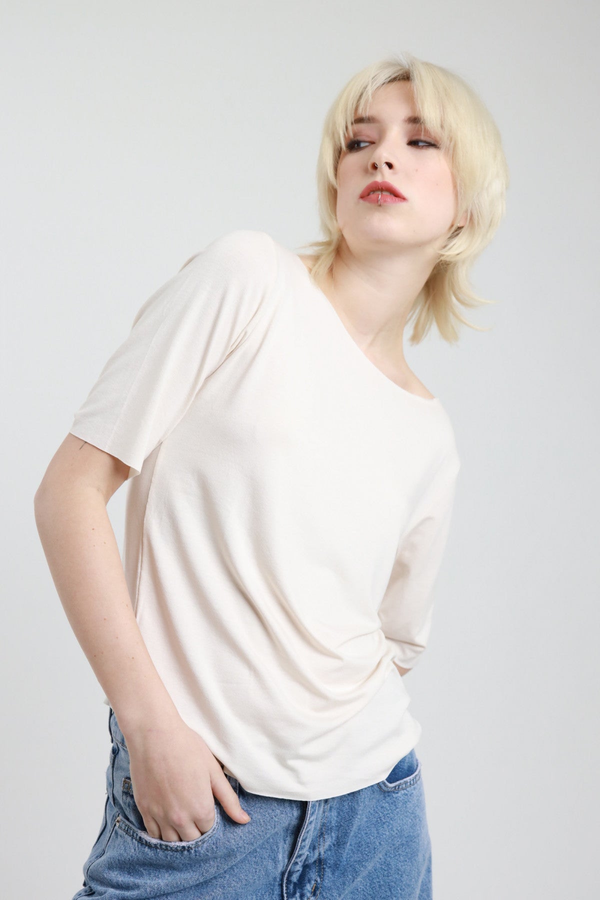 SUSY MIX T-SHIRT MANICHE 3/4CREMA