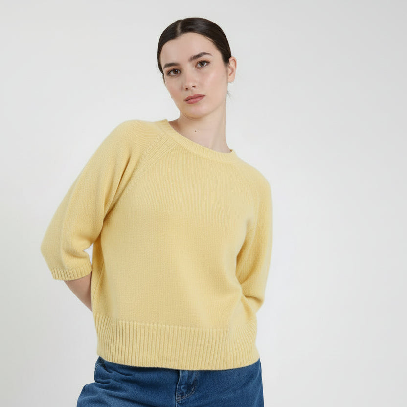 SUSY MIX MAGLIA PARICOLLO RAGLAN MORO