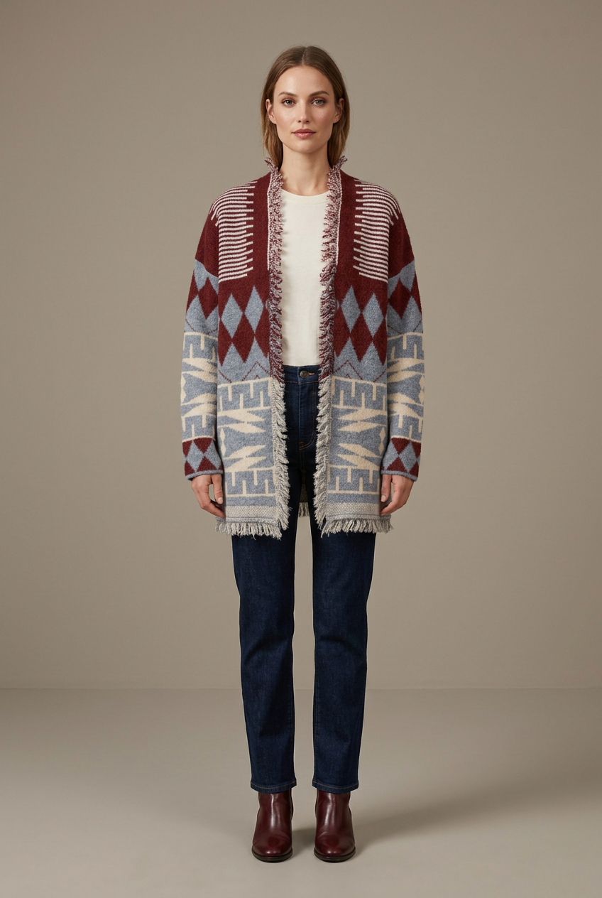 SUSYMIX CARDIGAN FANTASIA BORDEAUX M94059