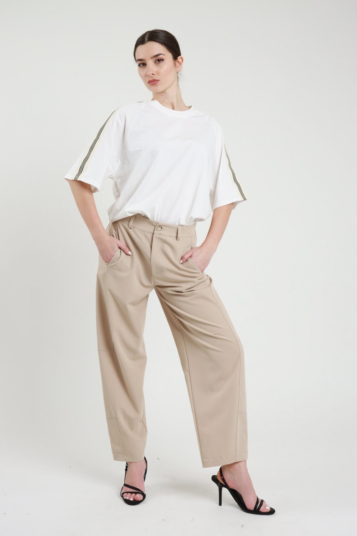 PANTALONI BALLOON BEIGE SUSY MIX