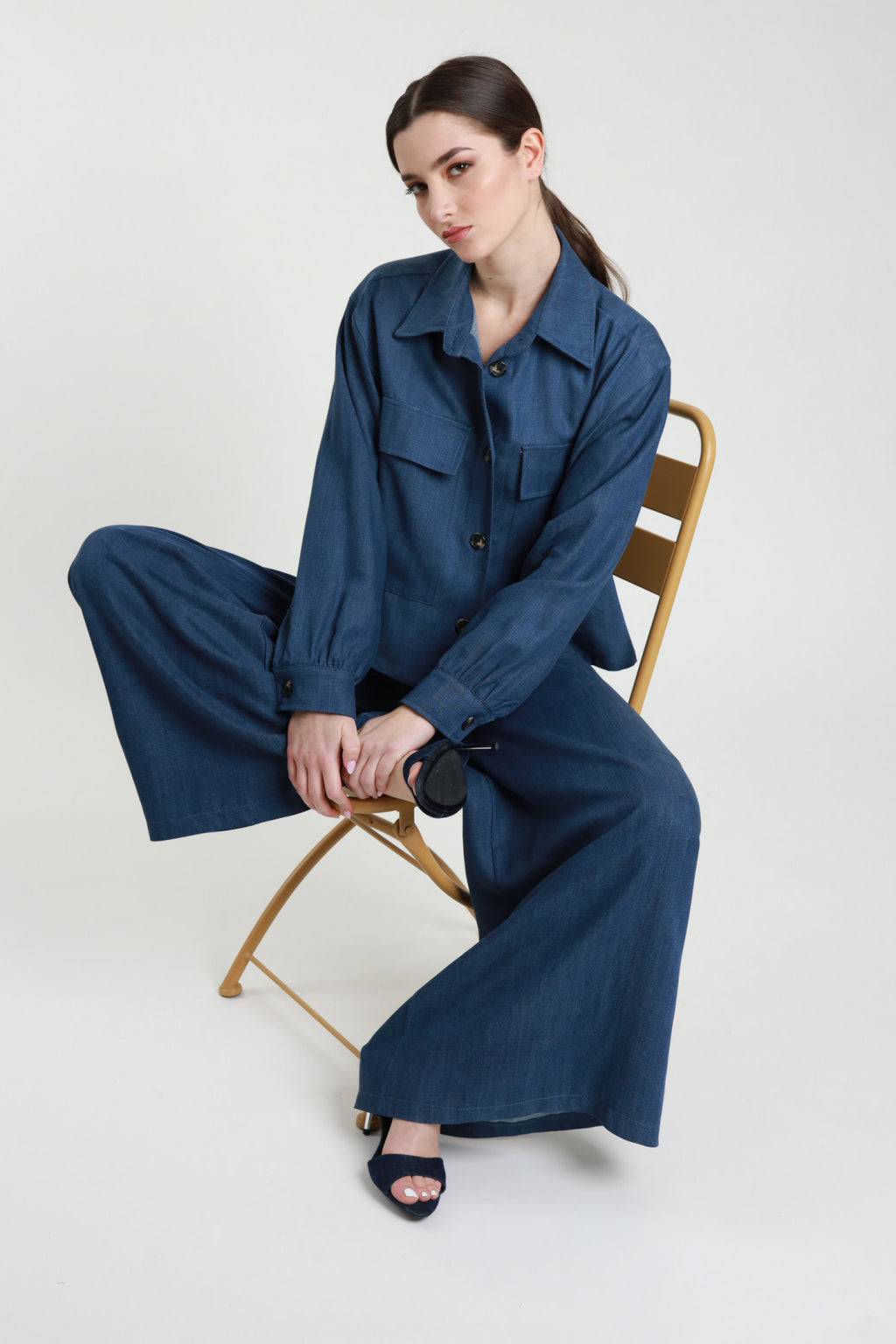 SUSY MIX PANTALONI PALAZZO JEANS S12132L