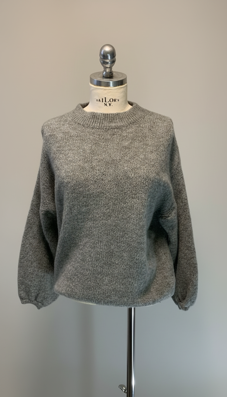 Maglia girocollo grigio Lineaelle