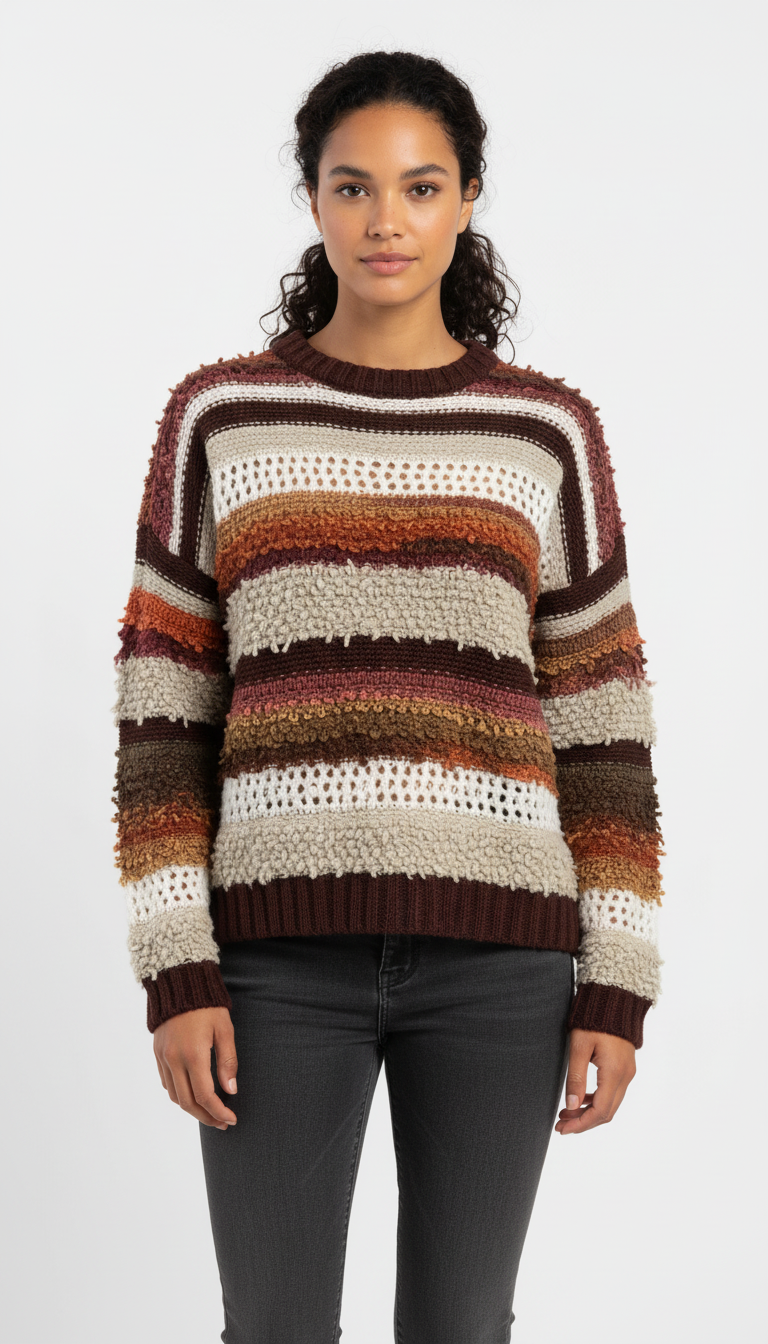 Maglia multi righe bordo Lineaelle