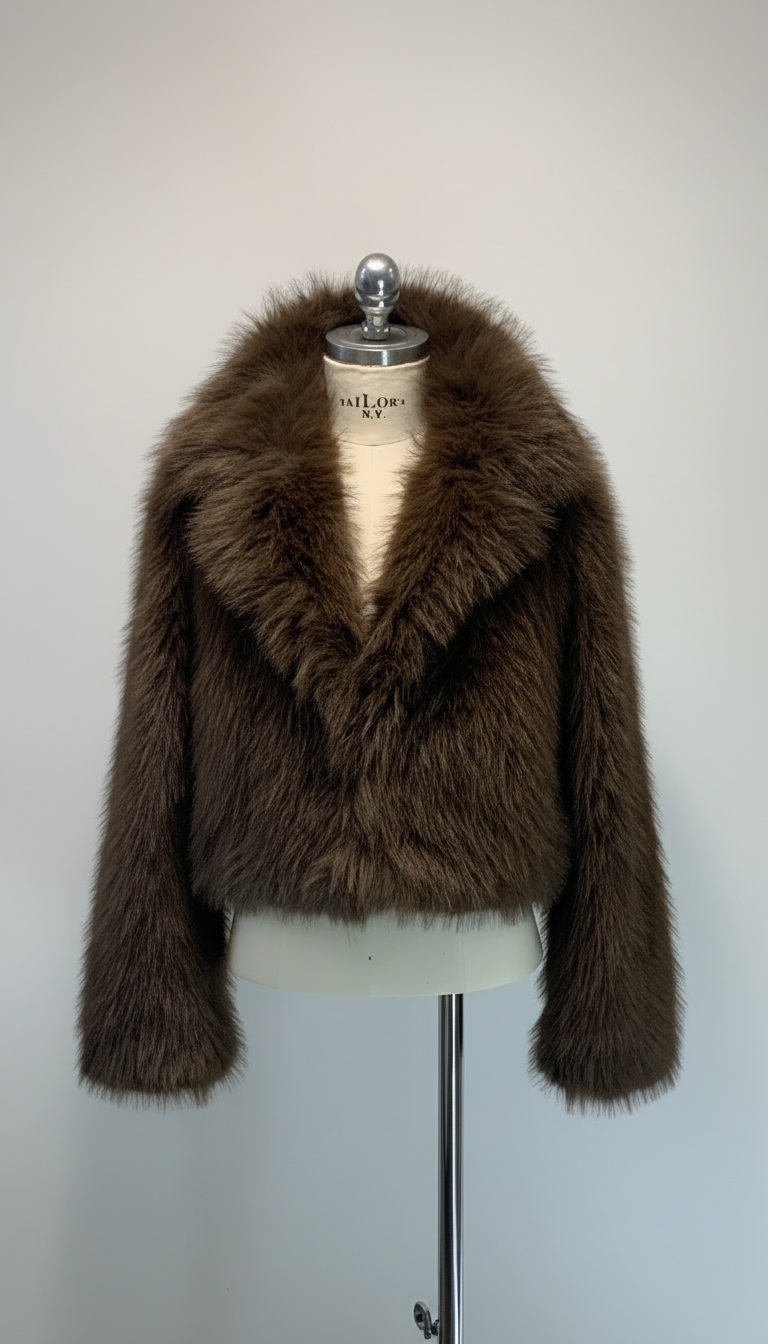 Pelliccia eco testa di moro scuro Lineaelle