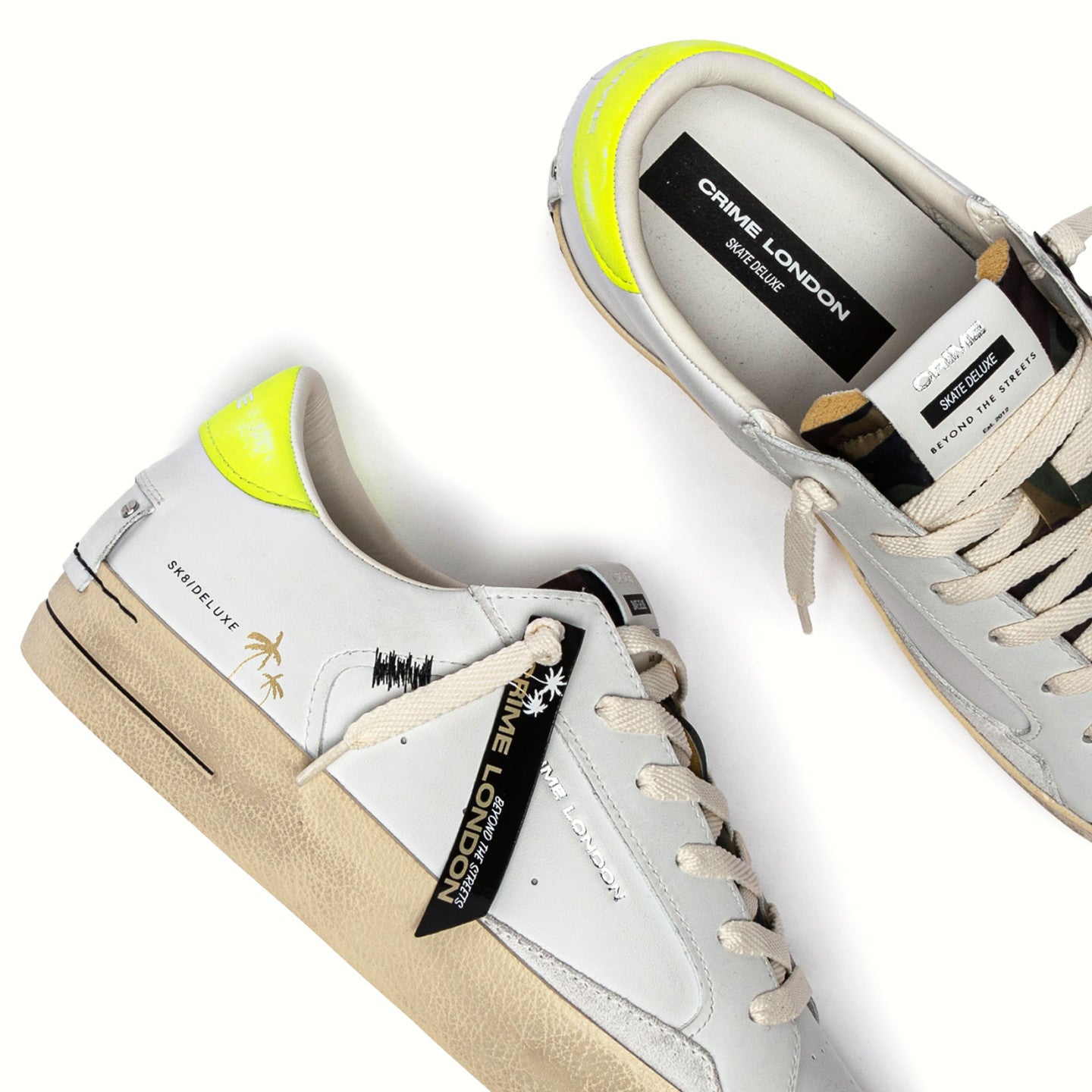 Sneakers uomo Crime London SK8 DELUXE TOP FLUO Giallo