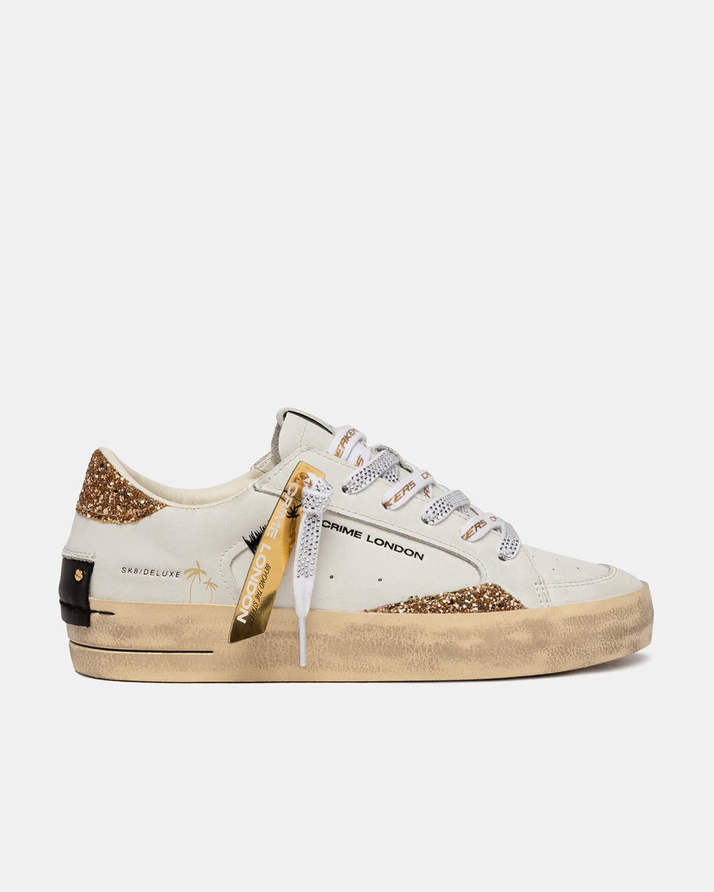 CRIME LONDON SK8 SAVAGE WHITE GOLD DONNA