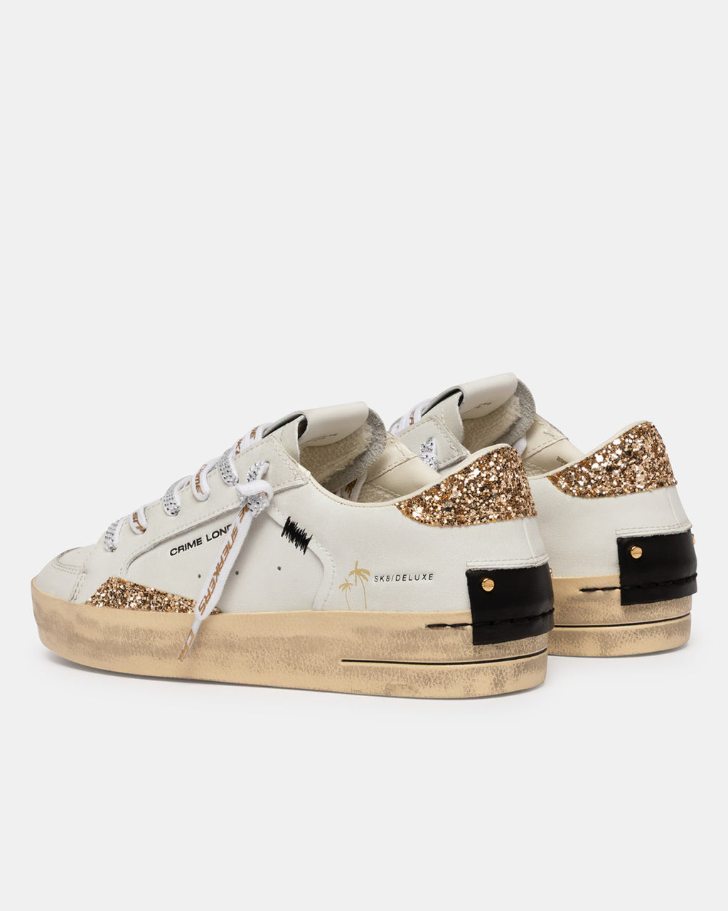 CRIME LONDON SK8 SAVAGE WHITE GOLD DONNA