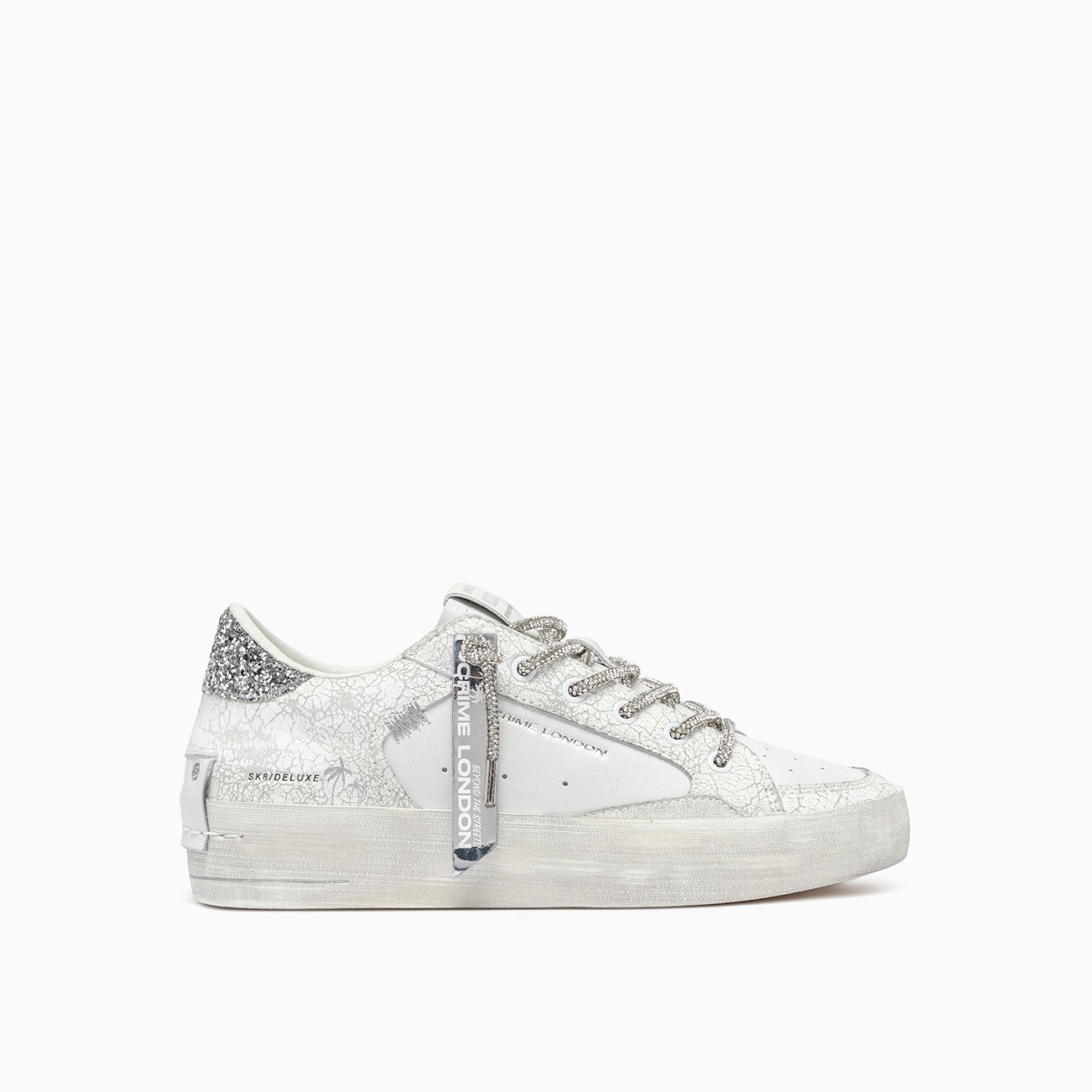 Sneakers Donna Crime London SK8 DELUXE TOP SILVER