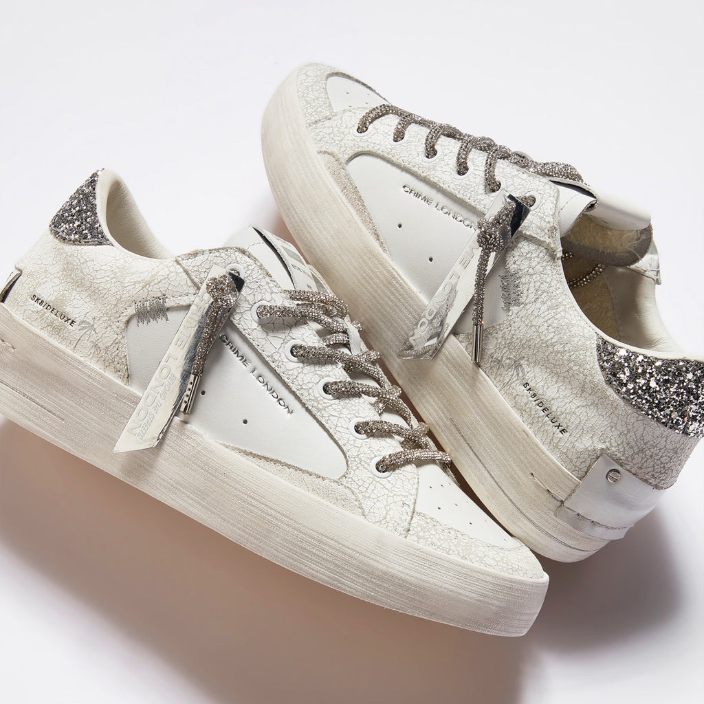 Sneakers Donna Crime London SK8 DELUXE TOP SILVER