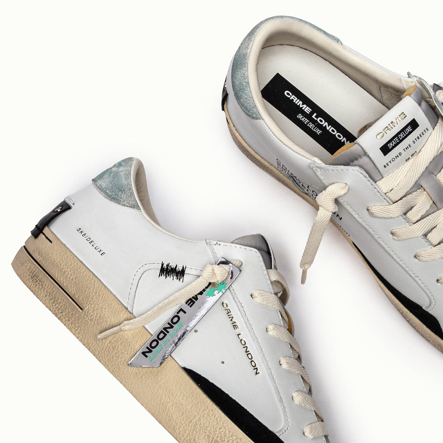 Crime London Sneakers uomo SK8 DELUXE top grigio