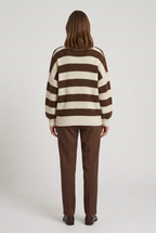 SUSYMIX CARDIGAN RIGATO CREMA M92082