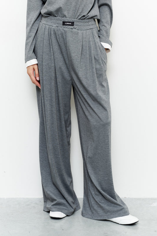 PANTALONE MORBIDO - Grigio - Lumina