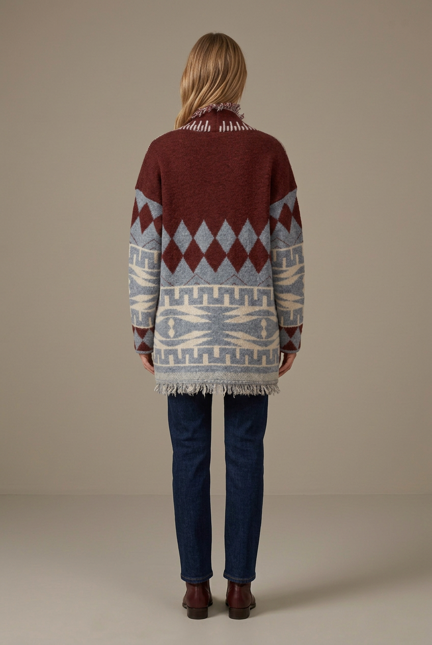 SUSYMIX CARDIGAN FANTASIA BORDEAUX M94059