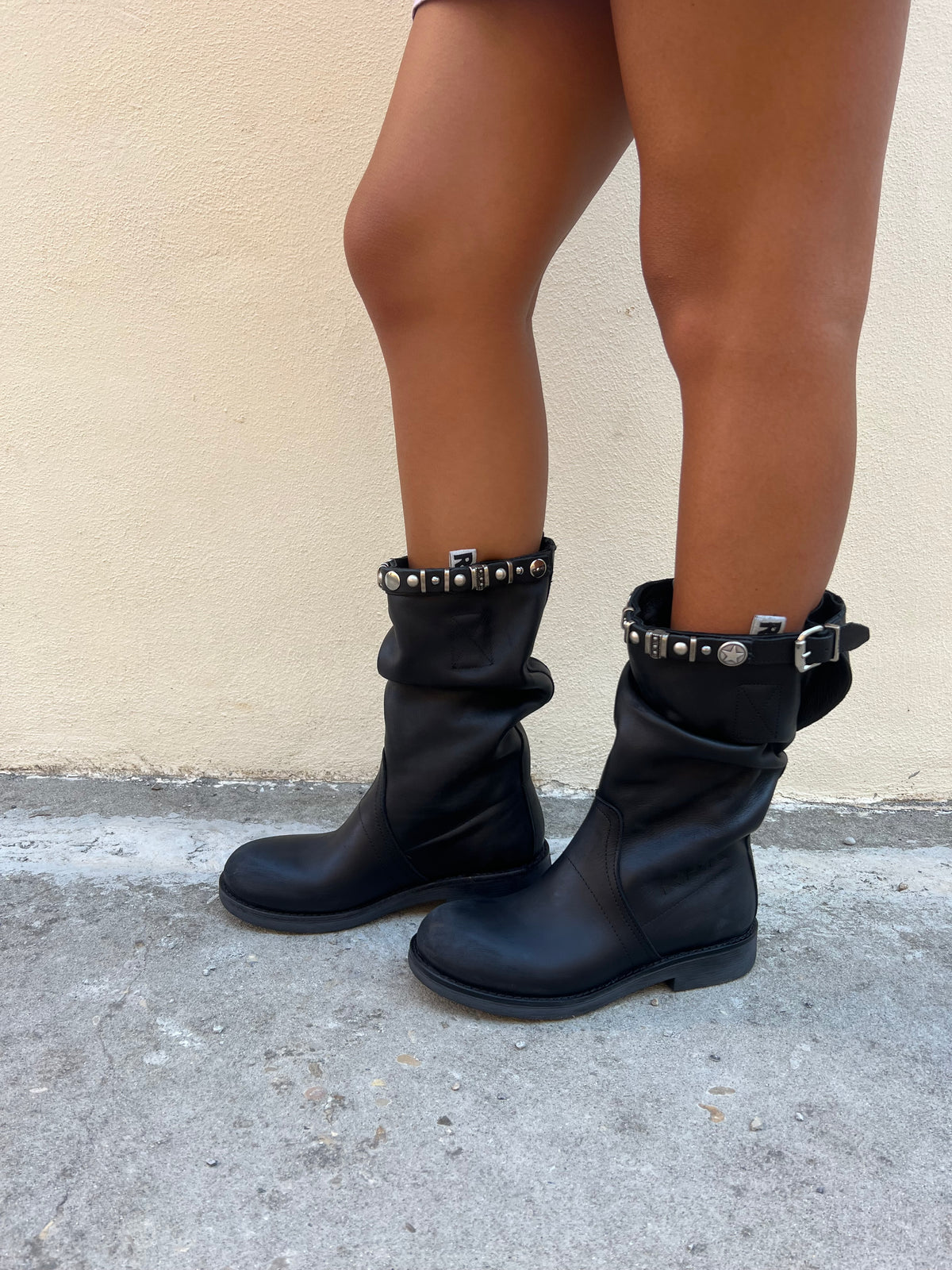 BK5F - Biker medio borchie - NERO - RPK