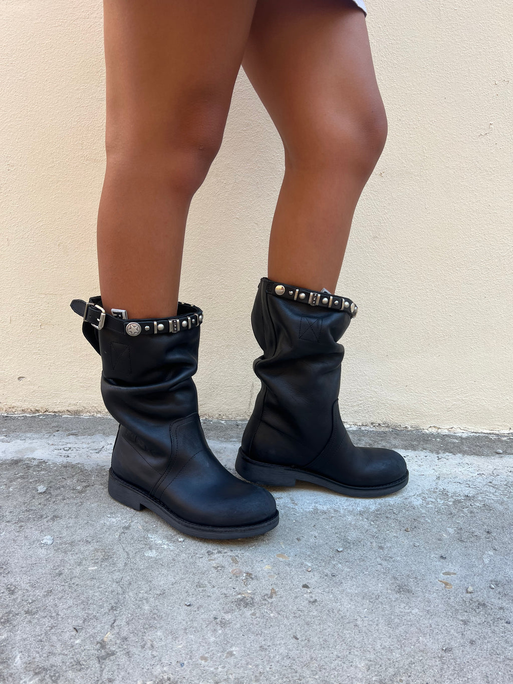 BK5F - Biker medio borchie - NERO - RPK
